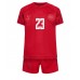 Denemarken Pierre-Emile Hojbjerg #23 Babykleding Thuisshirt Kinderen WK 2022 Korte Mouwen (+ korte broeken)
